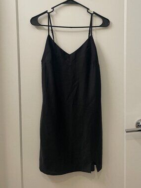 Forever 21 Black Satin Slip Dress